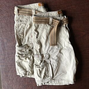 Lee Dungarees 2 pair of tan shorts with belts